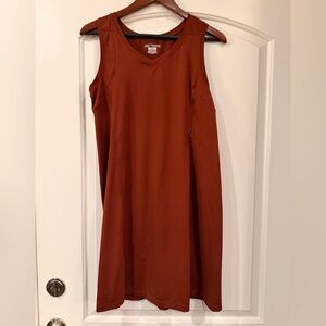 Arc'teryx Women's L Dark Terracotta Midi Dress with zipper pocket
